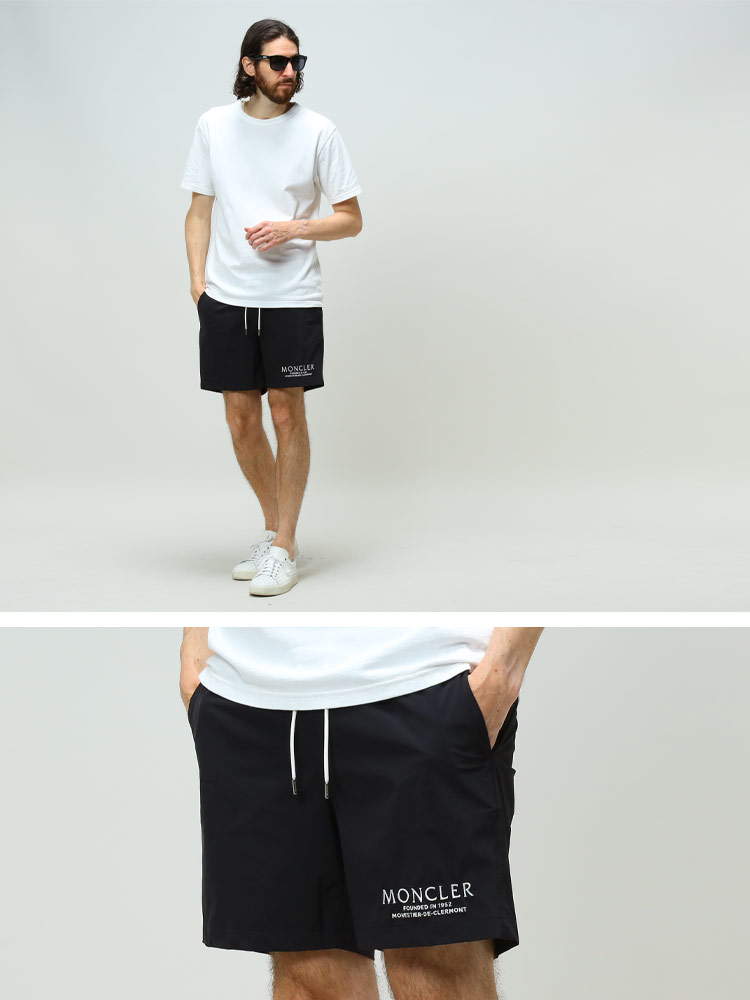 MONCLER モンクレール メンズ ショートパンツ ブランド ロゴ 刺繍