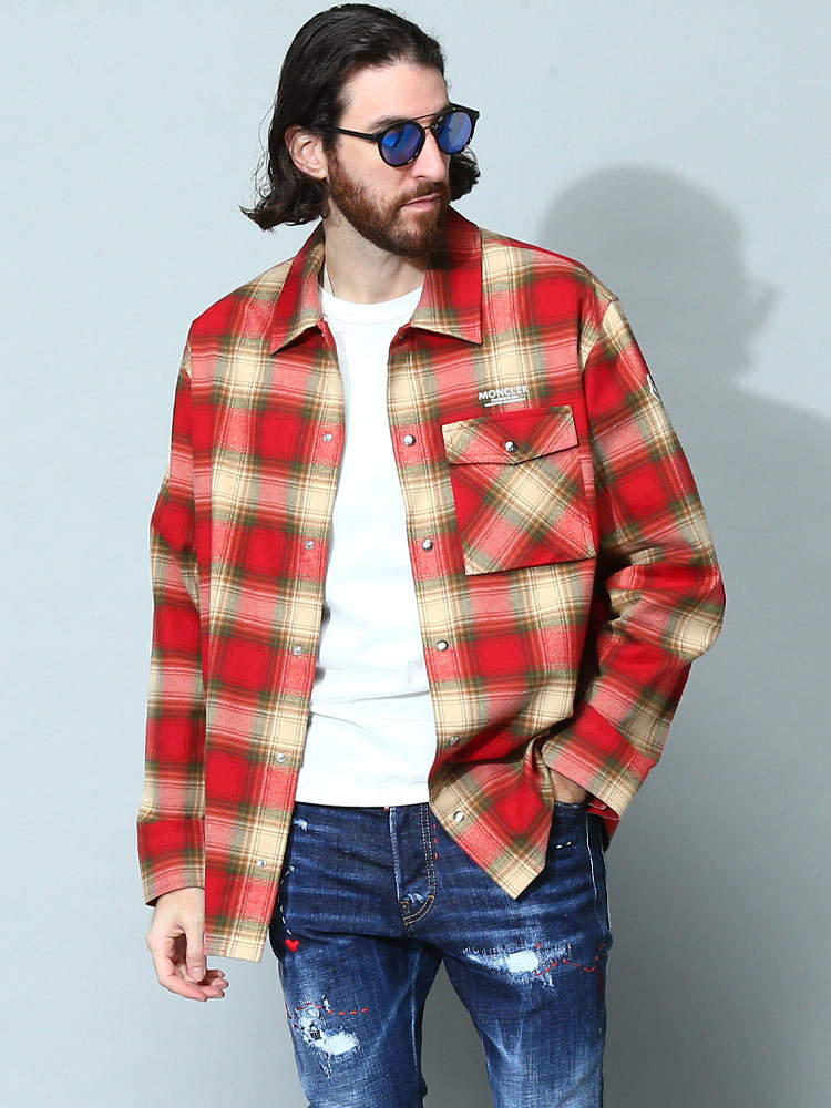 モンクレール メンズ シャツ MONCLER ブランド トップス チェック