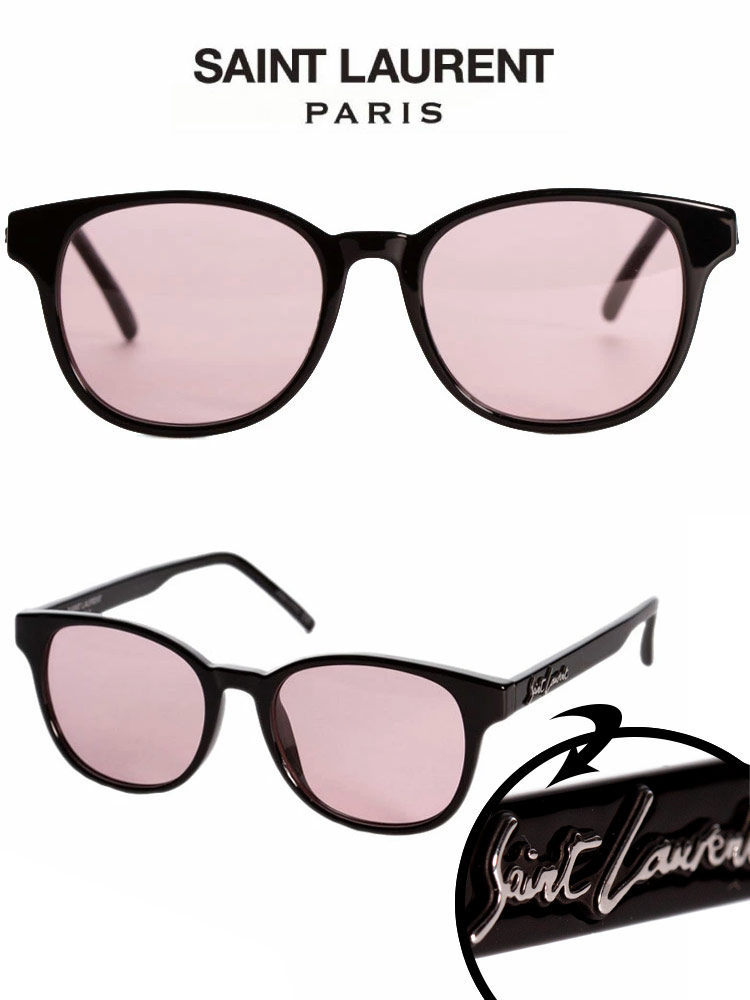 Saint Laurent (サンローラン) ロゴ ピンクレンズ サングラス