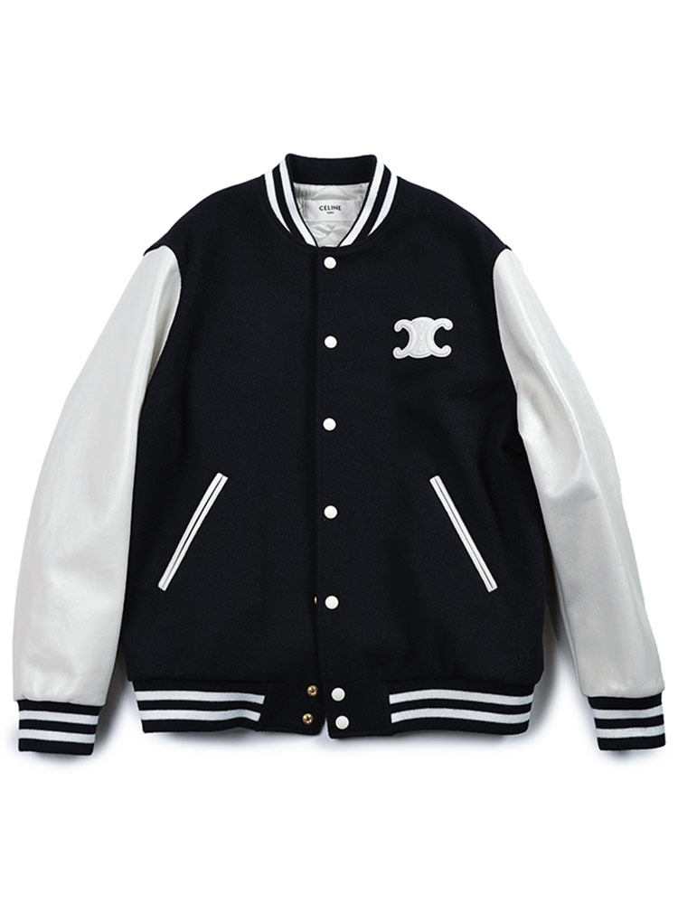 CELINE (セリーヌ) 切り替え 裏キルティング スタジアムジャンパー