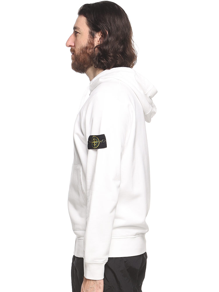 STONE ISLAND (ストーンアイランド) 裏毛 袖ロゴパッチ 無地 ポケット