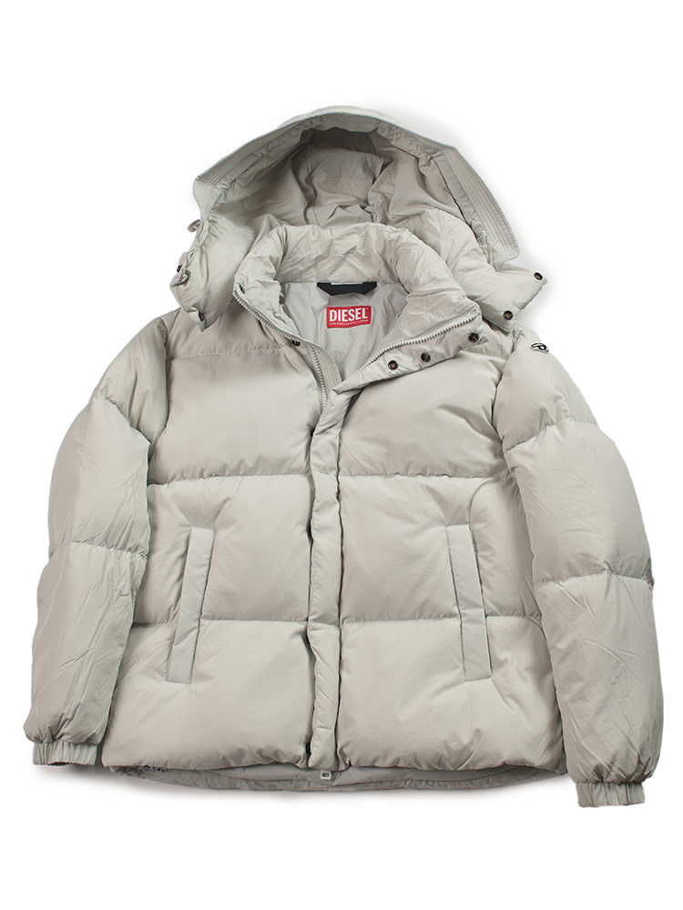 DIESEL (ディーゼル) フード着脱 フルジップ ダウンジャケット