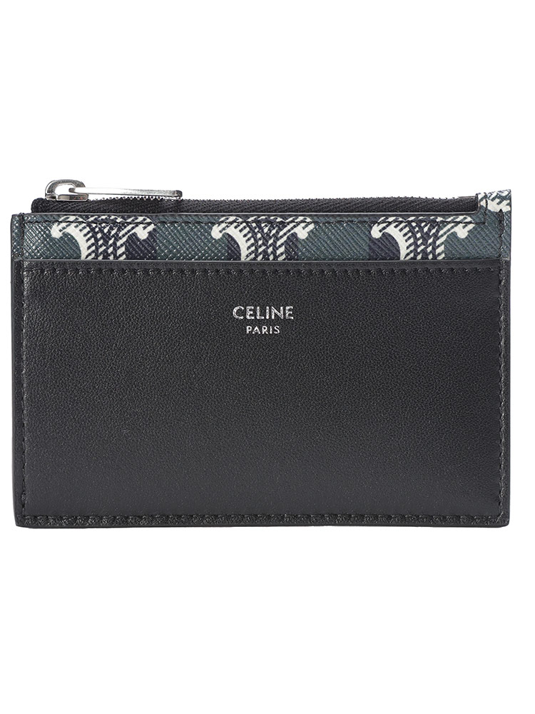 CELINE (セリーヌ) トリオンフキャンバス＆ラムスキン ジップ付き