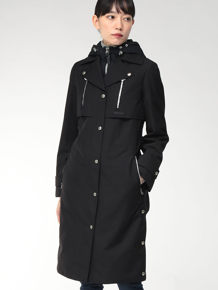 MACKAGE (マッカージュ) フード着脱 ボタンジップ ダウン トレンチ