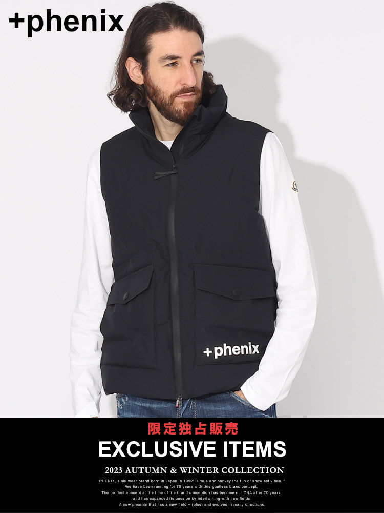 当店独占販売】 +phenix (プラスフェニックス) 撥水 ダウンベスト GORE