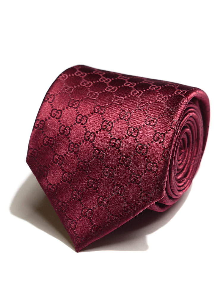 GUCCI (グッチ) シルク100％ GGロゴ ネクタイ GC4565206166 ブランド