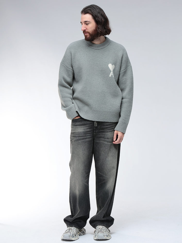 ゆうはるAMI PARIS刺繍ニットカーディガングレーSサイズセーター 予約