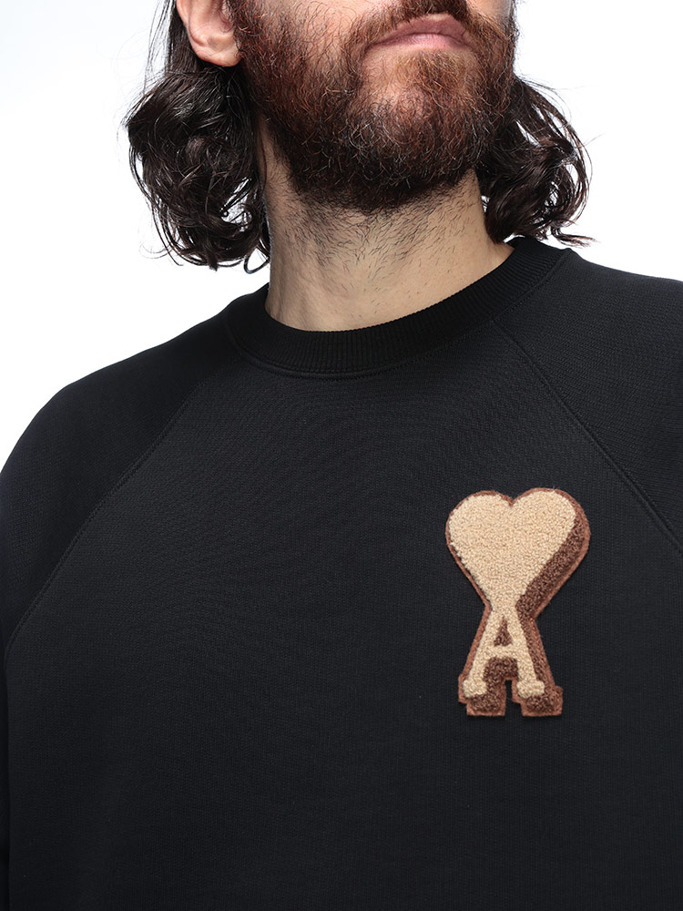 AMI PARIS (アミパリス) ロゴパッチ クルーネック トレーナー Ami de