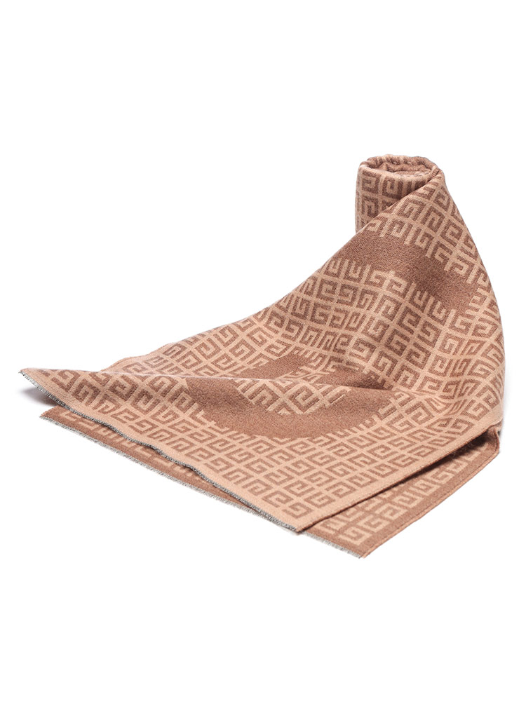 GIVENCHY (ジバンシィ) ウール混 総柄ロゴ マフラー GV3518J6261