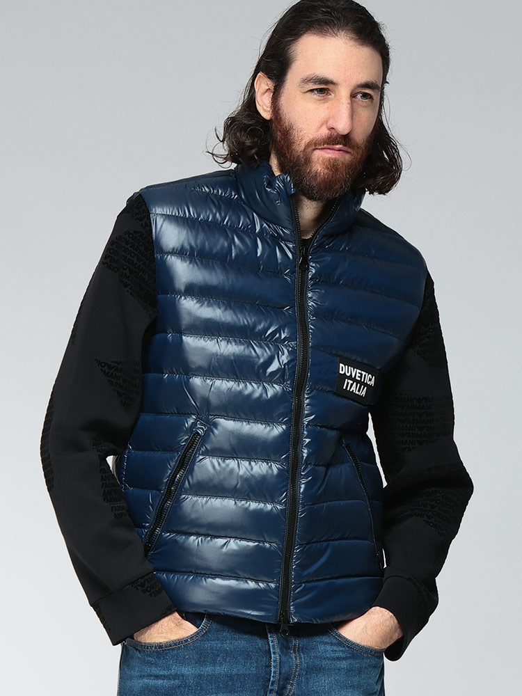 DUVETICA (デュベティカ) シャイニー フルジップ ライトダウン ベスト