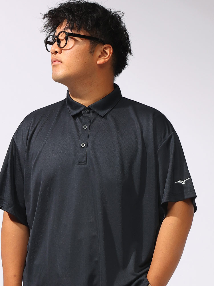 MIZUNO (ミズノ) 吸汗速乾 UVカット ナビドライ 無地 半袖 ポロシャツ