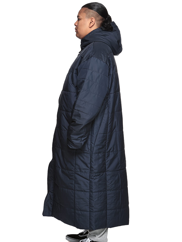 中綿 ベンチコート 撥水 フード フルジップ アウター コート ブルゾン