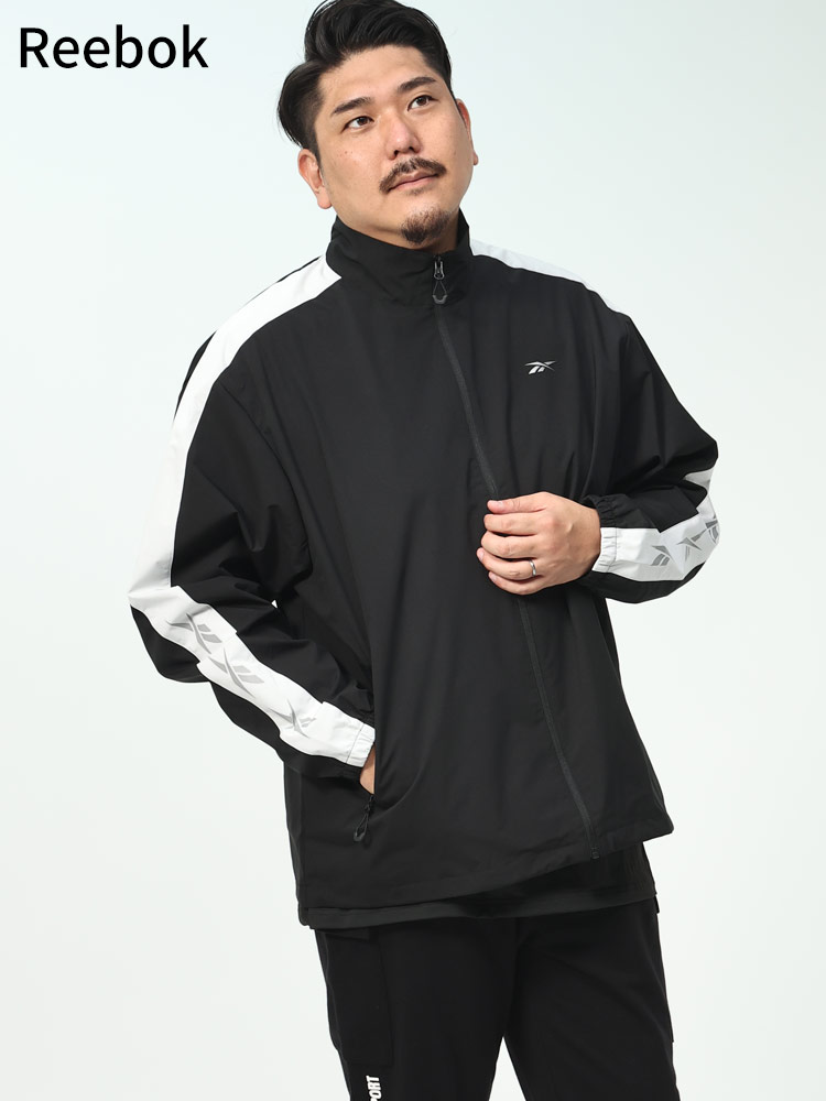裏ラミネート ライン フルジップ ジャケット (Reebok) リーボック
