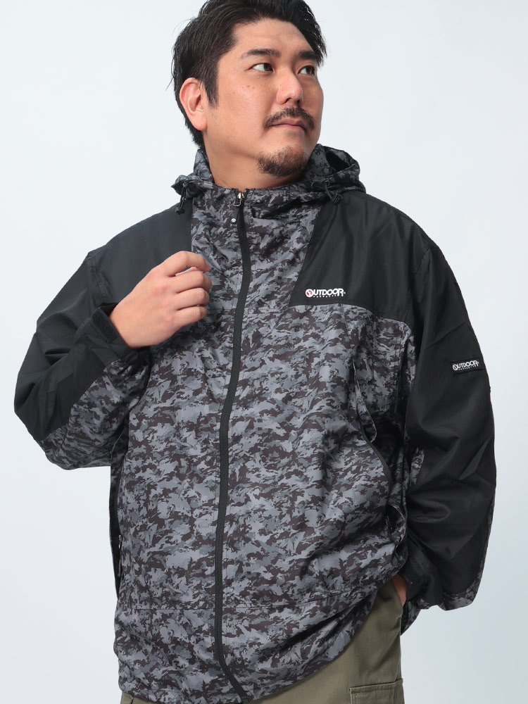 フルジップ パーカー 裏メッシュ 迷彩柄 アウター ブルゾン カモフラ