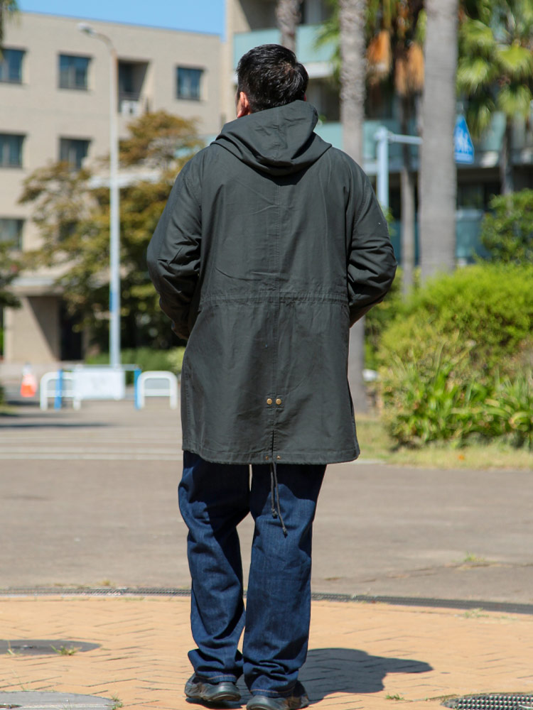 モッズコート フード付き フルジップ アウター コート ロング