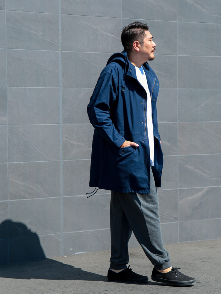 モッズコート フード付き フルジップ アウター コート ロング