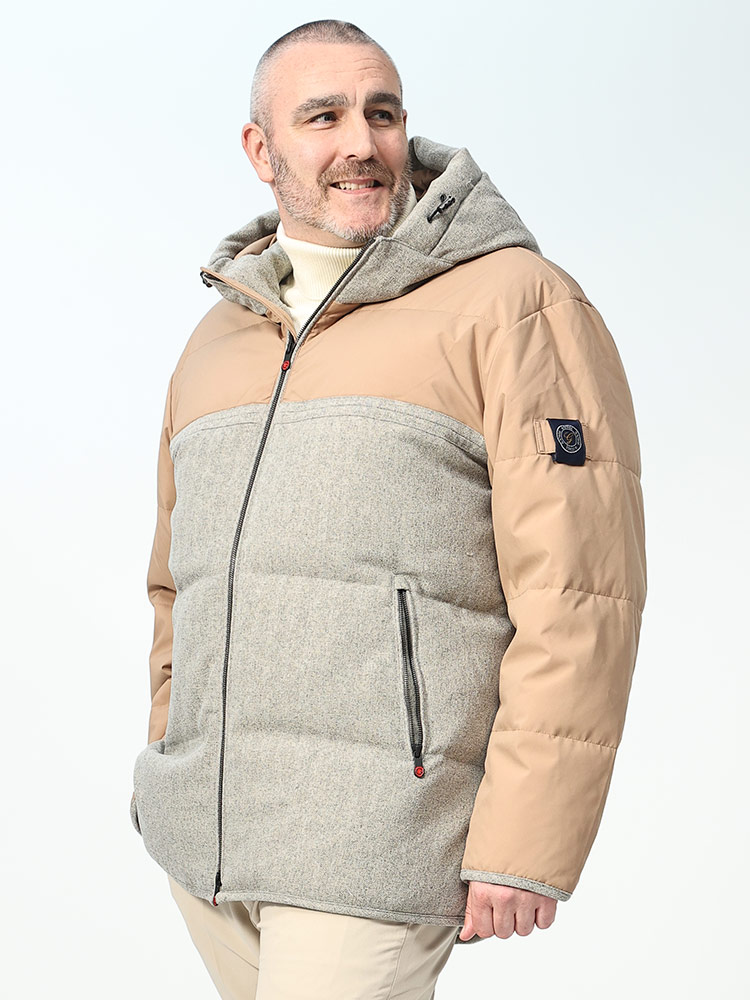 切り替え フルジップ ダウンジャケット (G-STAGE) ジーステージ 大きい