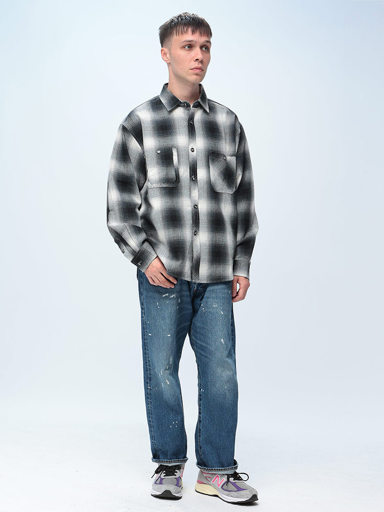 WOODENDOLL (ウッディンドール) オンブレチェック 長袖 シャツ メンズ