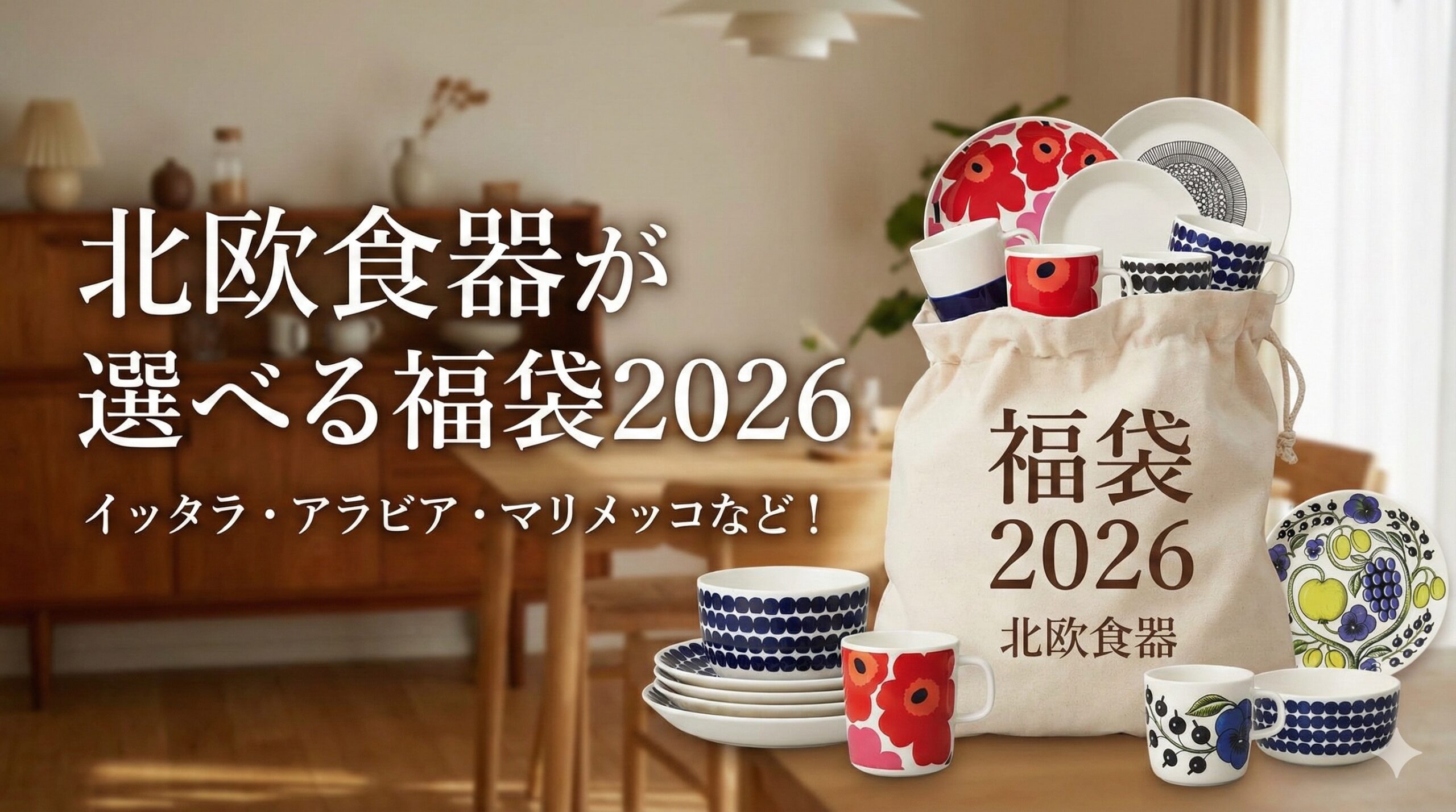 北欧食器が選べる福袋2026】イッタラ・アラビア・マリメッコなど最新