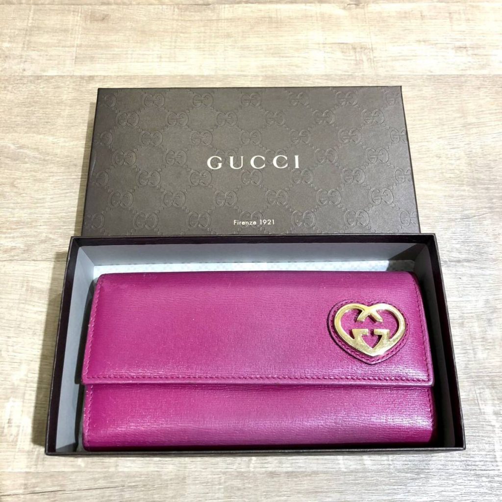 GUCCI グッチ ピンク ハート金具 長財布の買取実績 | 買取専門店さすがや