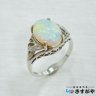 14金ホワイトゴールド オパール リング 指輪 K14WGの買取実績 | 買取