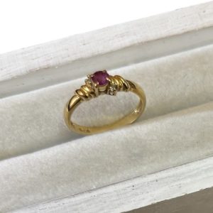 K18/Pt900 ルビー コンビリングの買取実績 | 買取専門店さすがや