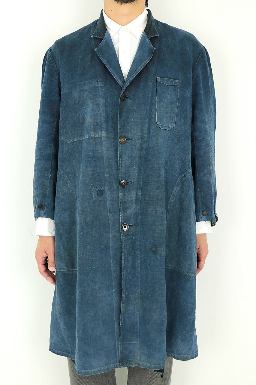 フランス】20世紀初頭 インディゴリネン ワークコート（AUX AILES）
