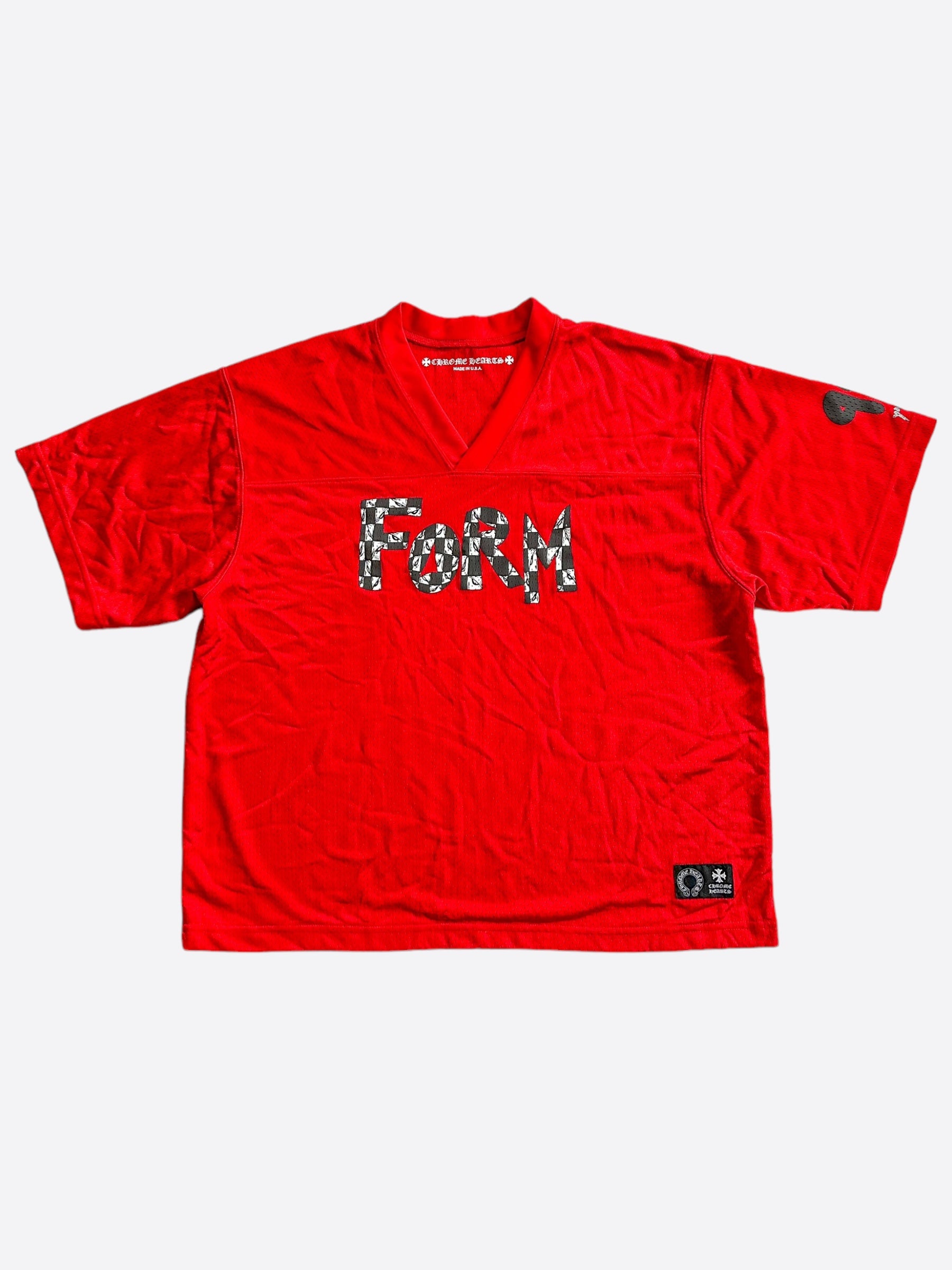 Chrome Hearts Matty Boy Red Form Mesh Jersey T-Shirt – Savonches