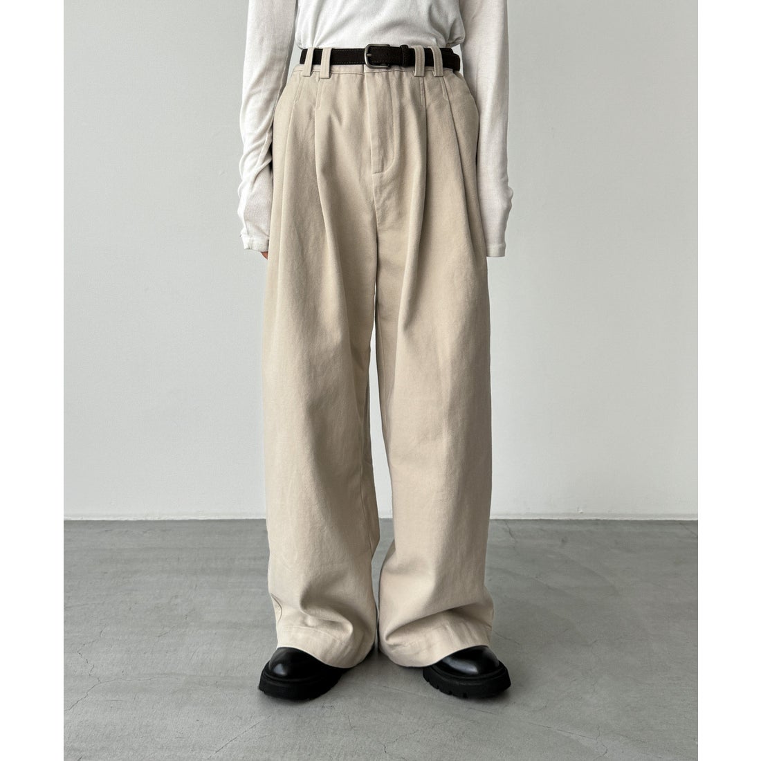 キャナルジーン CANAL JEAN El mar ベルト付きヘビーツイルタック