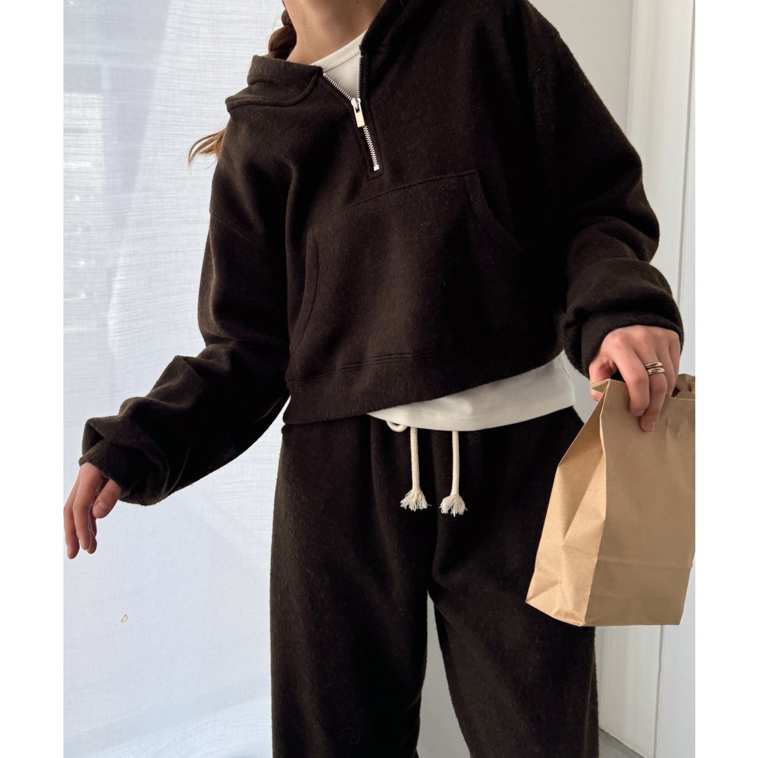 キャナルジーン CANAL JEAN El mar(エルマール)フリースハーフジップ