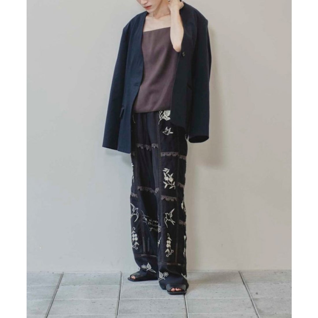 キャナルジーン CANAL JEAN TODAYFUL Embroidery Patchwork Trousers