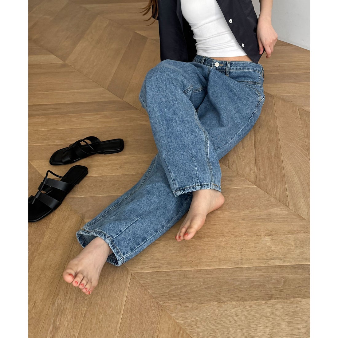 キャナルジーン CANAL JEAN El mar ヨークデニムパンツ （インディゴ