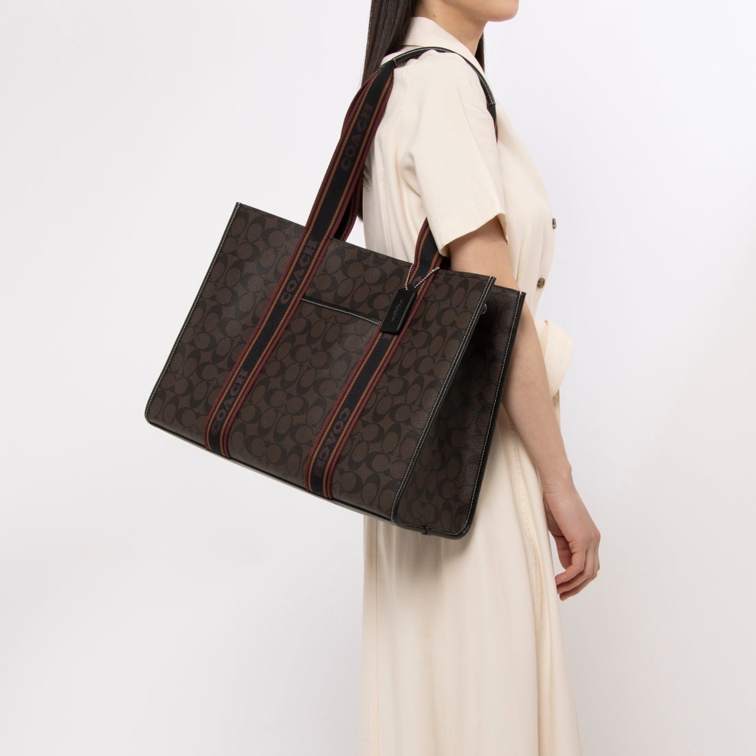 コーチ COACH トートバッグ CM865 ラージ スミス シグネチャー ユニ