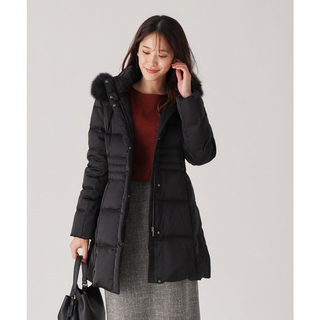 クードシャンス 【洗濯フード取り外し可】BASIC ロング丈ダウンコート