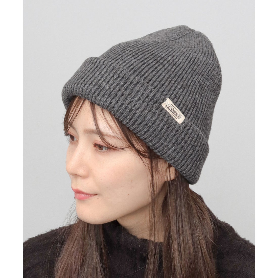 コールマン Coleman ニット帽 リブワッチ 裏ボア （チャコール） -靴