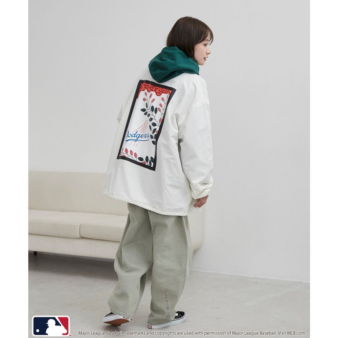 coen MLB別注 花札バックプリントコーチジャケット -ファッション通販