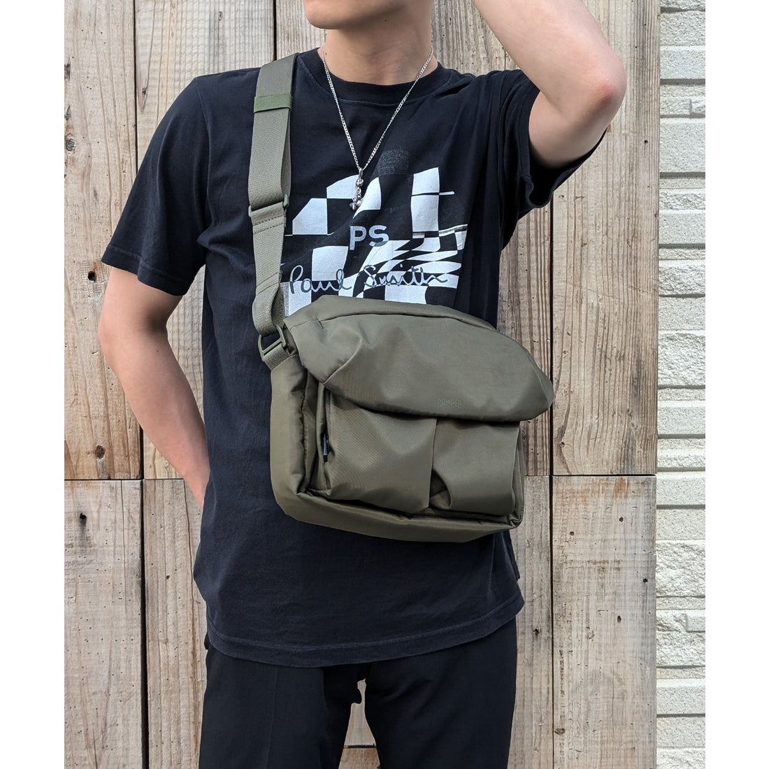 カンペール CAMPER PIO ショルダーバッグ （ブラウンオリーブ） -waja