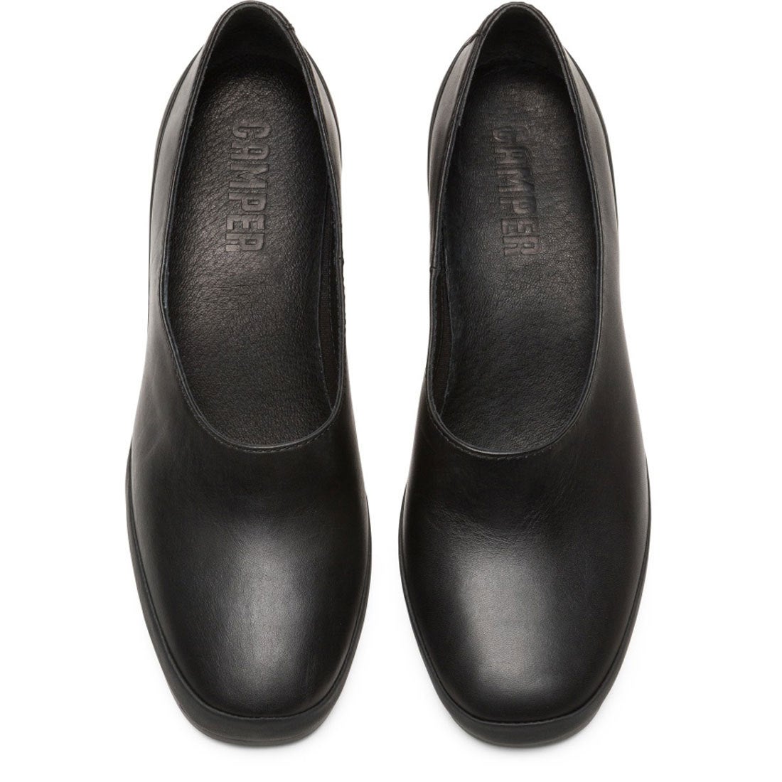 カンペール CAMPER UPRIGHT / パンプス 太めヒール プレーントゥ 7.5cm