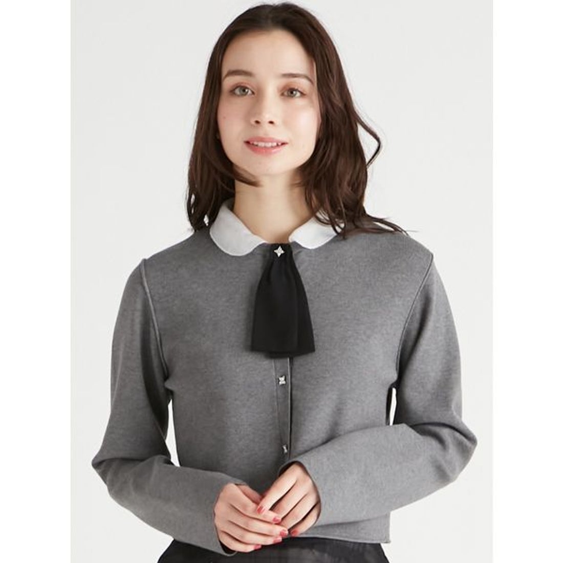 セルフォード CELFORD デタッチャブル総針カーディガン （CGRY