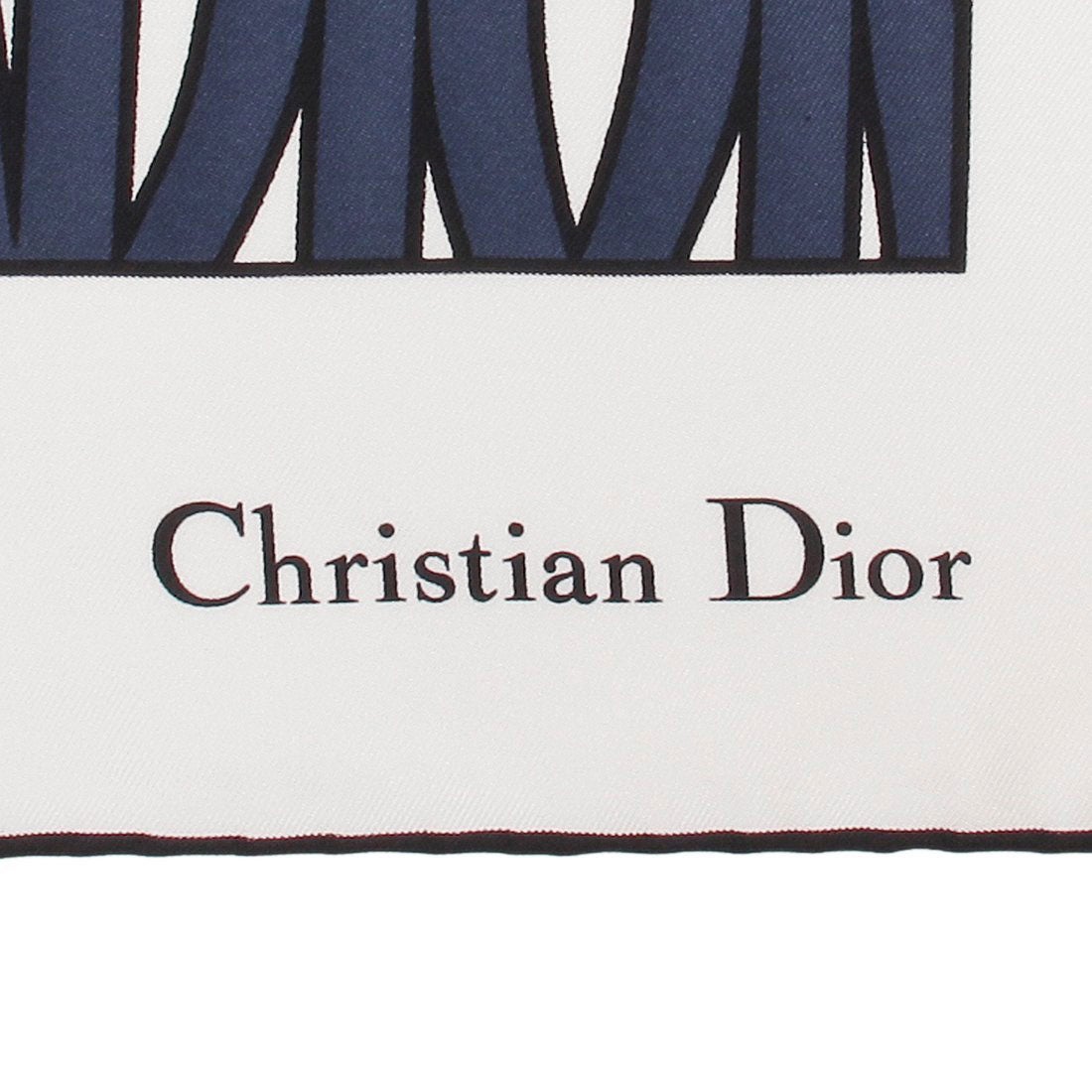 ディオール Dior スカーフ バンダナ オールオーバー ネイビー ホワイト