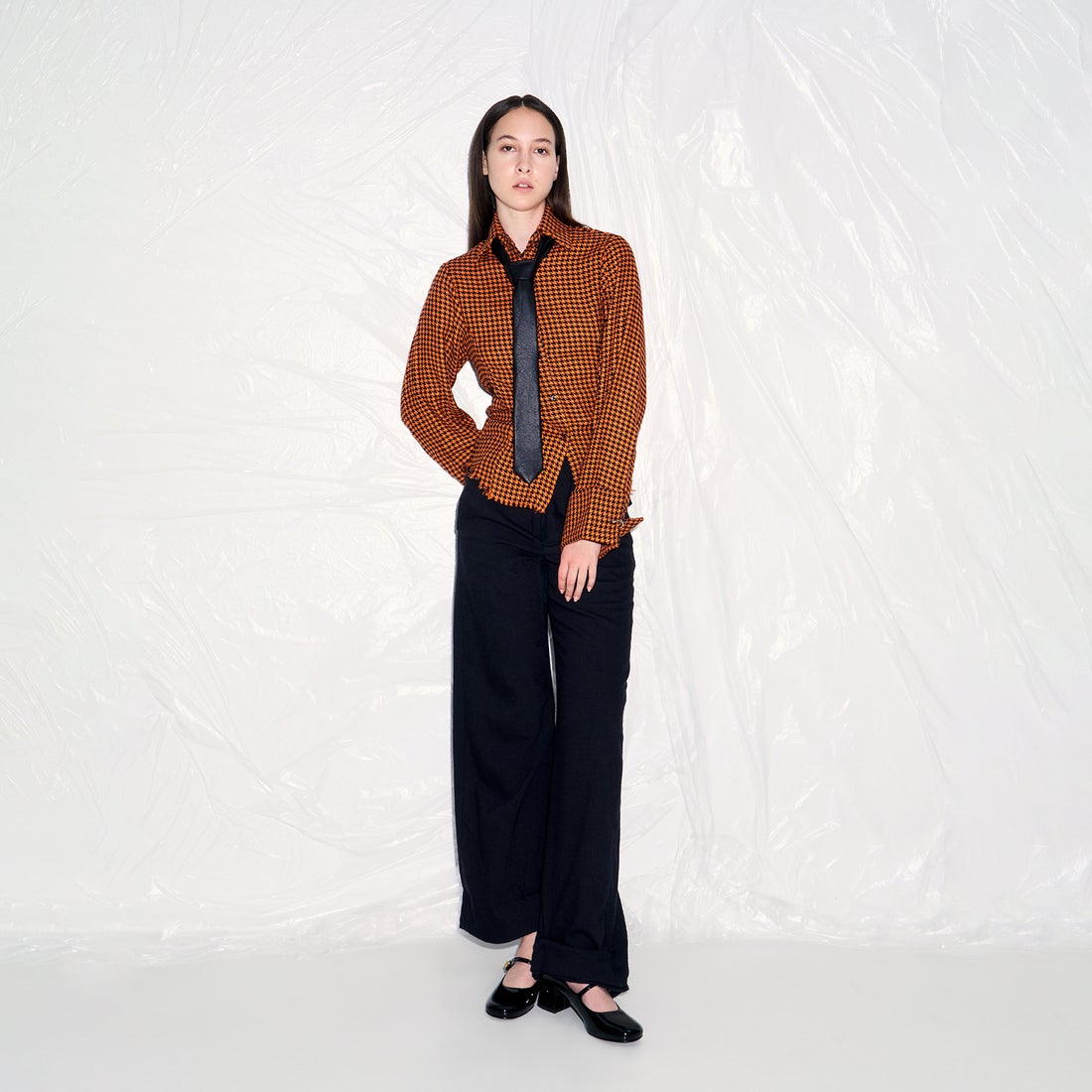 CHARLES & KEITH メタリックバックル ブロックヒールメリージェーン