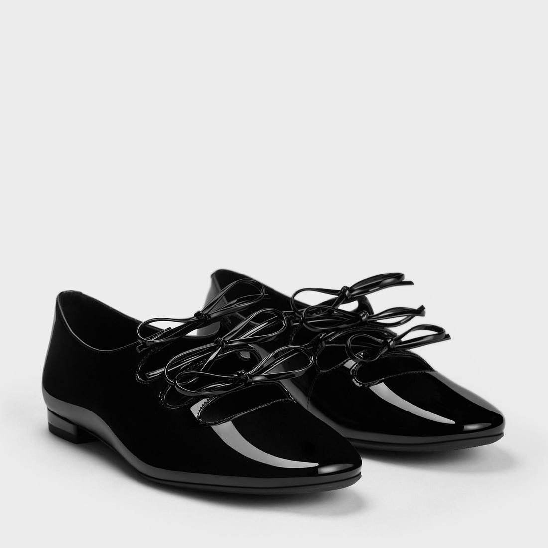 CHARLES & KEITH Dorri ドリー トリプルボウバレエフラット