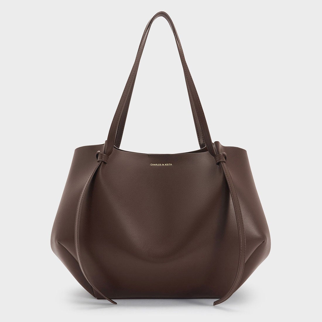 CHARLES & KEITH Calla カルラ ラージトートバッグ （Espresso Brown