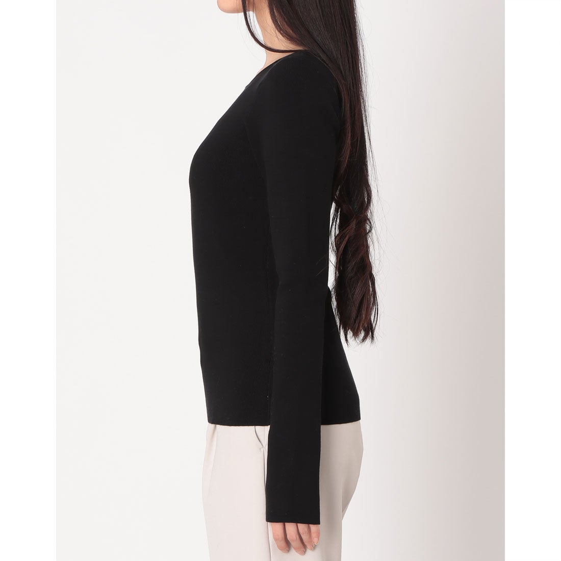クラネ CLANE SHOULDER PADS KNIT TOPS （BLACK） - ファッション通販