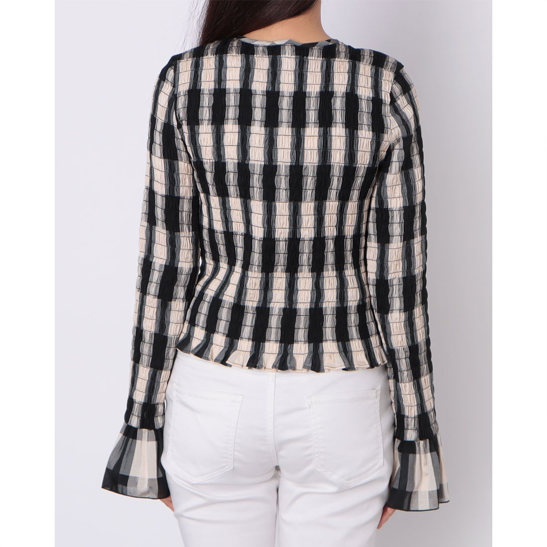 クラネ CLANE SHIRRING DESIGN BLOUSE （MIX） -ファッション通販