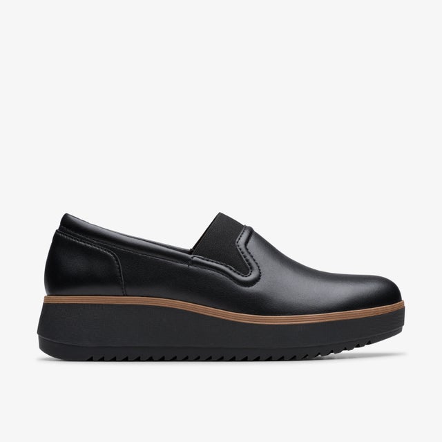 Zylah Top / ザイラトップ （ブラックレザー） -Clarks (クラークス