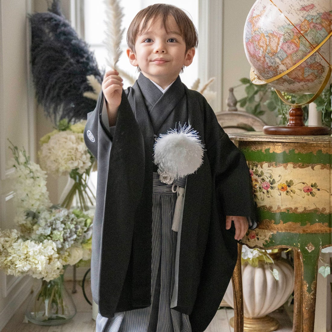 キャサリンコテージ Catherine Cottage 男の子羽織袴セット （黒[BK