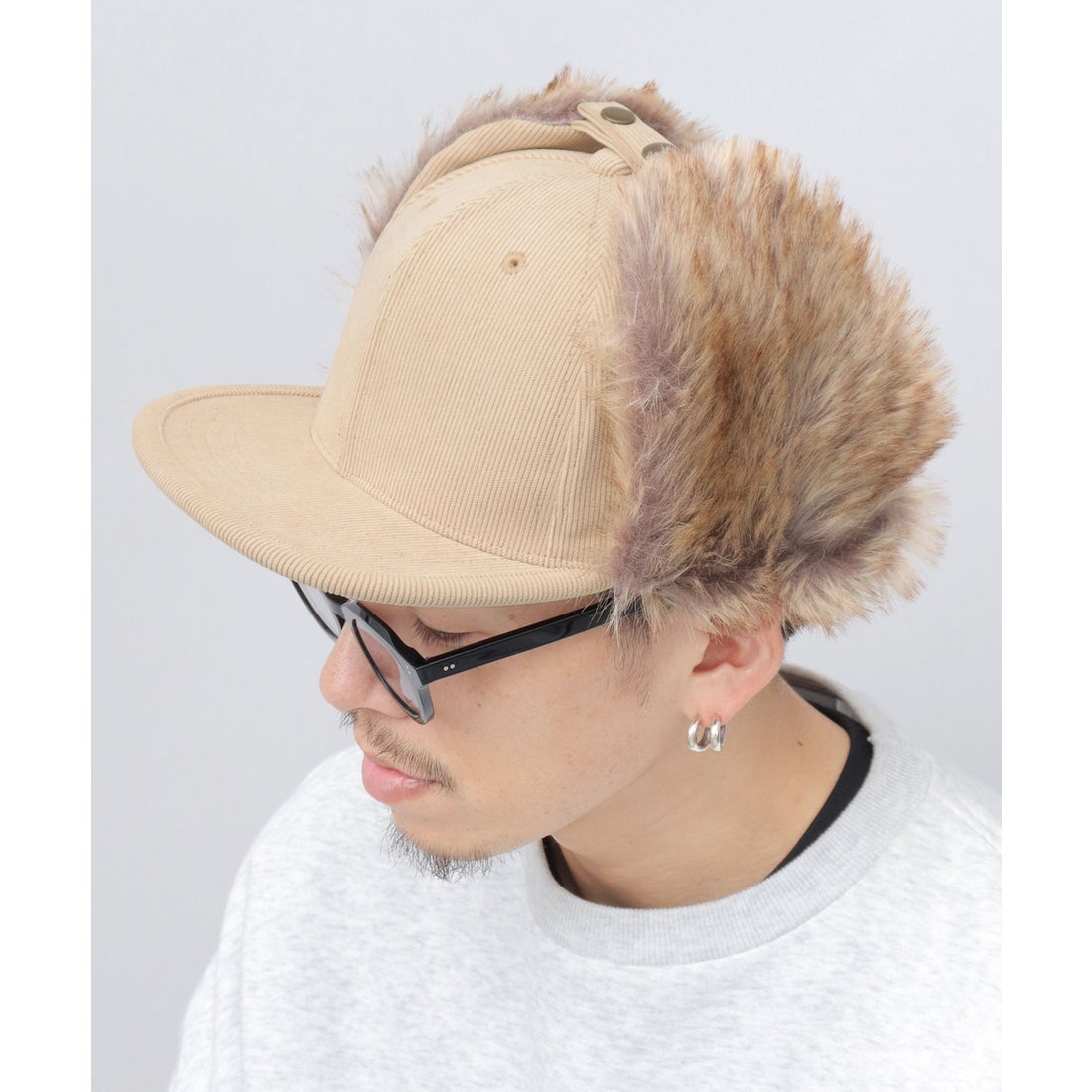 エーエムエスセレクト A.M.S.select MIXファー フライトキャップ 耳