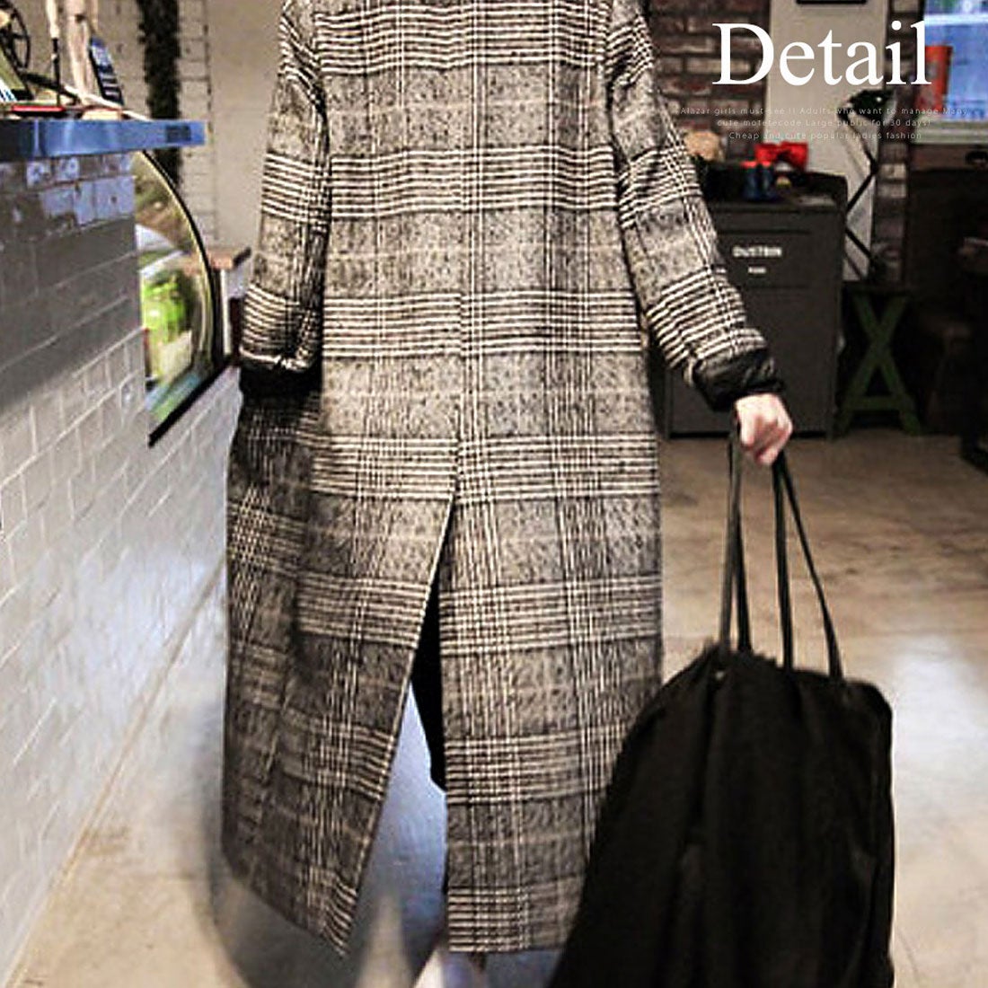 アミュレット Amulet グレンチェック ロング 千鳥柄ロングコート