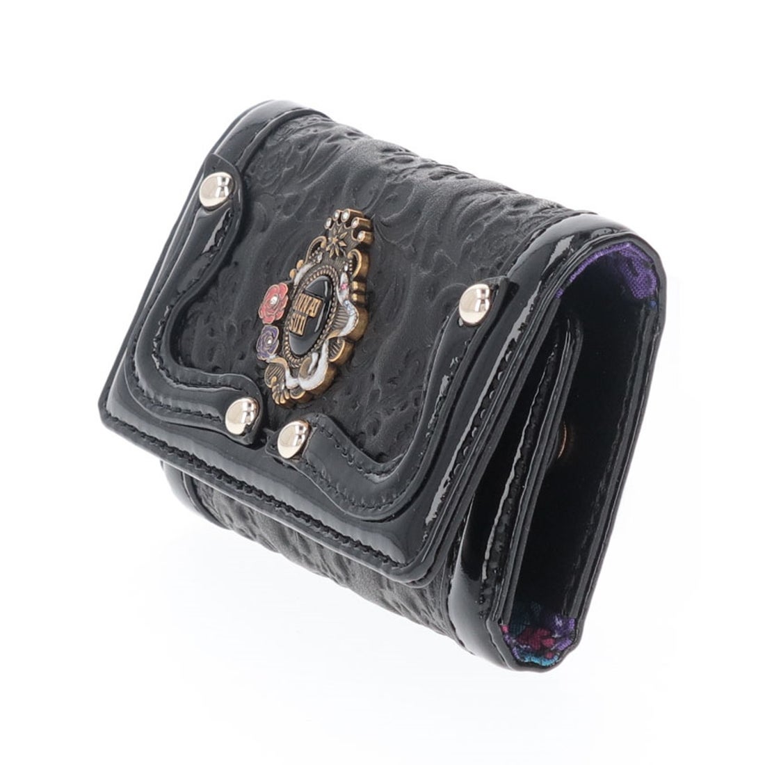 ANNA SUI セルパン キーケース パープル -人気ブランドのバッグ、財布